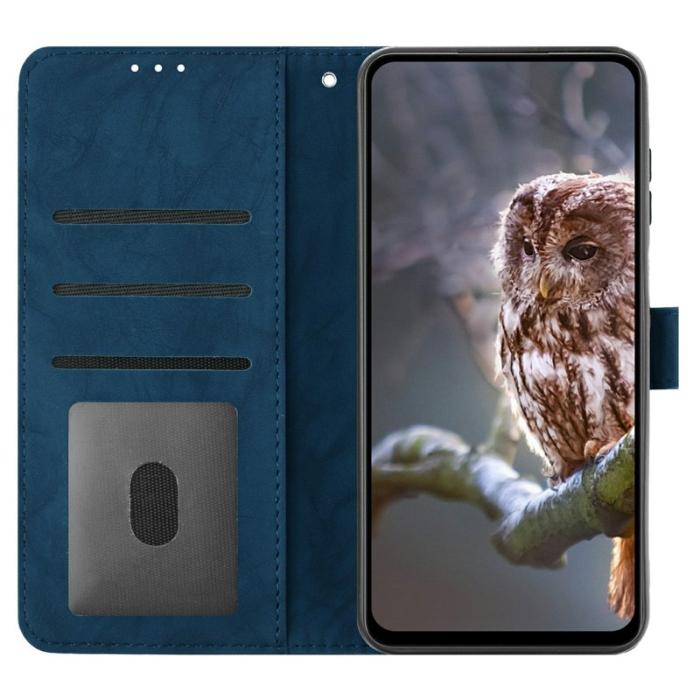 OEM - Samsung Galaxy A35 5G Fodral PU Läder Med Handledsrem - Blå