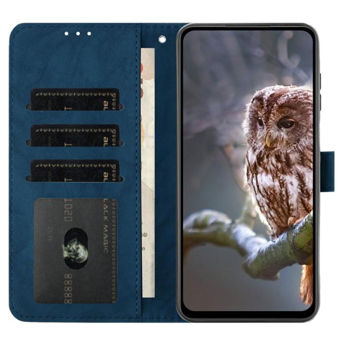 OEM - Samsung Galaxy A35 5G Fodral PU Läder Med Handledsrem - Blå