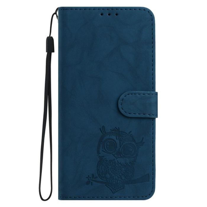 OEM - Samsung Galaxy A35 5G Fodral PU Läder Med Handledsrem - Blå