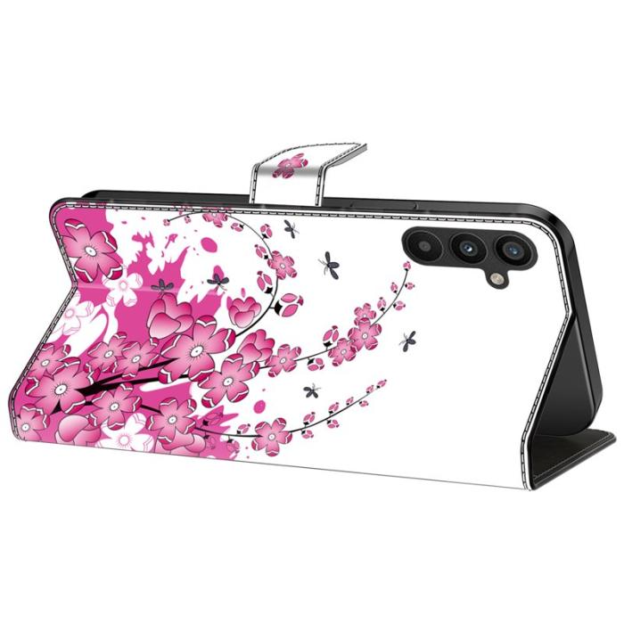 OEM - Samsung Galaxy A35 5G Fodral PU Läder Mönster Magnetisk - Blomma Vinstock