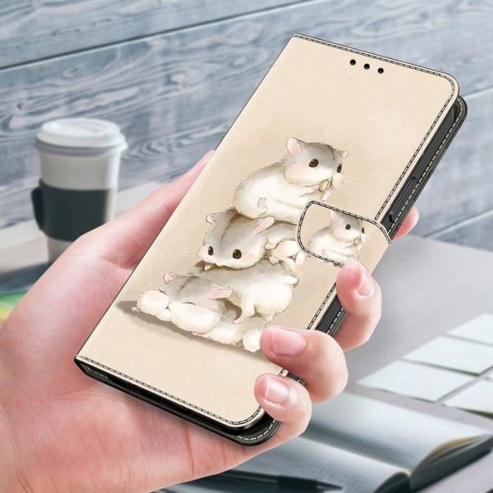 OEM - Samsung Galaxy A35 5G Fodral PU Läder Mönstertryck - Stacking Squirrels