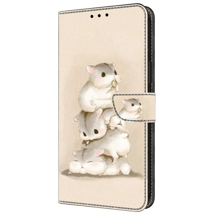 OEM - Samsung Galaxy A35 5G Fodral PU Läder Mönstertryck - Stacking Squirrels