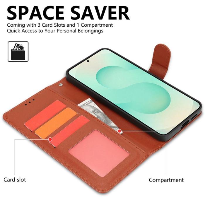 OEM - Samsung Galaxy A35 5G Fodral RFID Skydd Läder - Orange