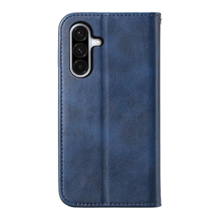 OEM - Samsung Galaxy A35 5G Fodral Splicing Rhombus PU Läder - Blå