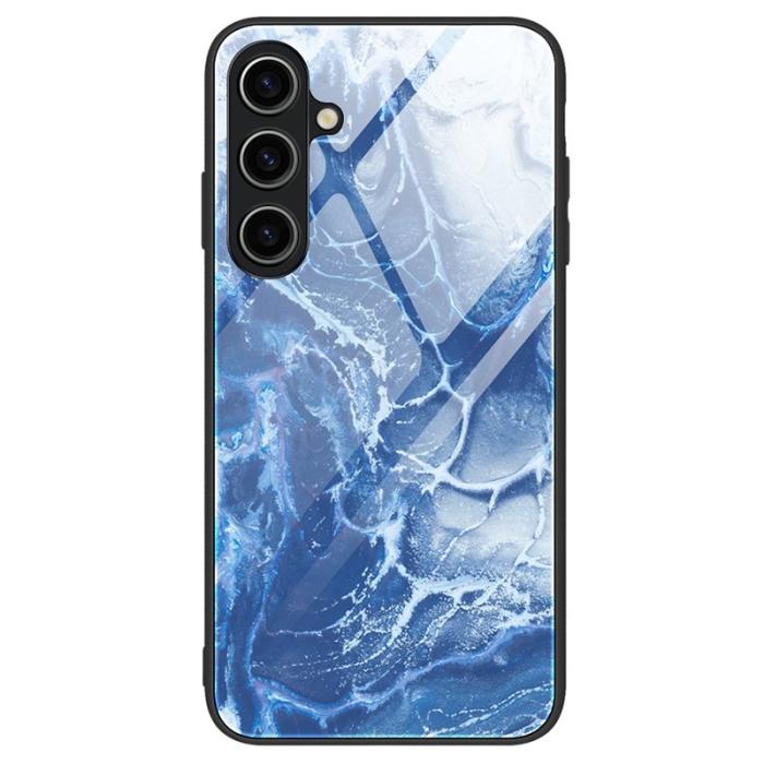 OEM - Samsung Galaxy A35 5G Mobilkal Härdat Glas + Plast - Marmor