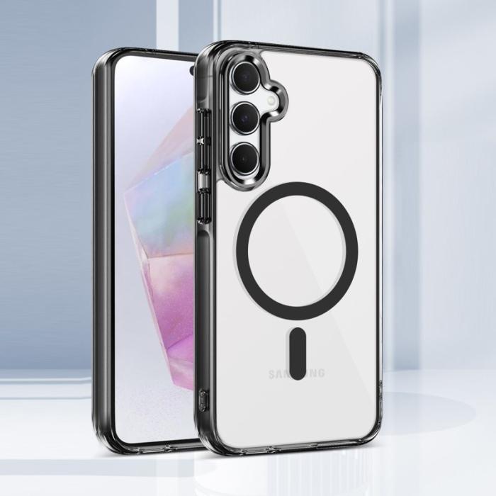 OEM - Samsung Galaxy A35 5G Mobilskal TPU Ram Klar PC Baksida - Svart