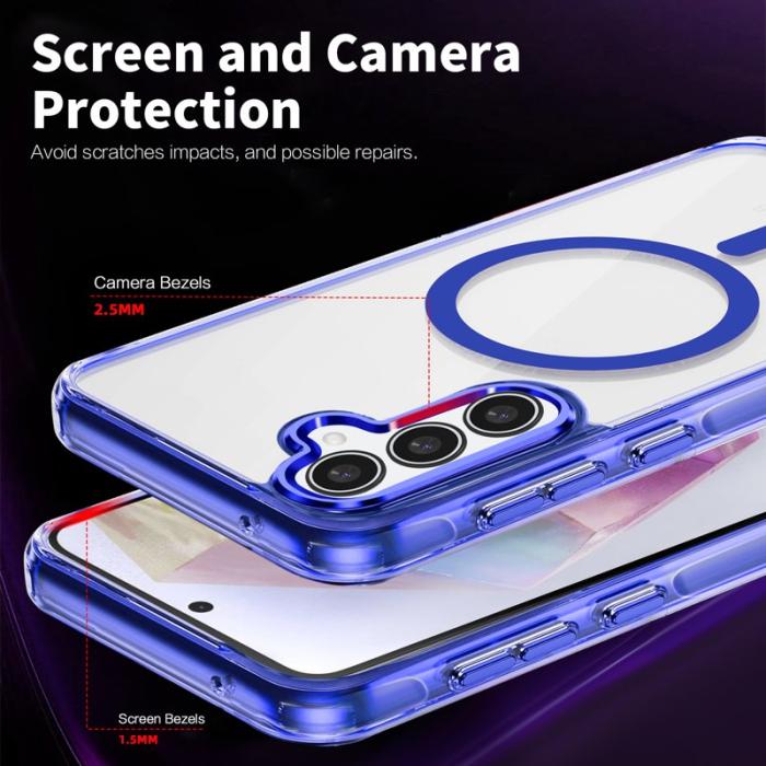 OEM - Samsung Galaxy A35 5G Mobilskal TPU Ram Klar PC Baksida - Svart