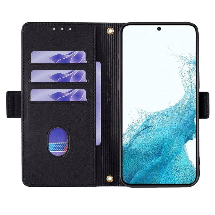 OEM - Samsung Galaxy A35 5G Plånboksfodral Äkta Läder RFID Skydd - Svart