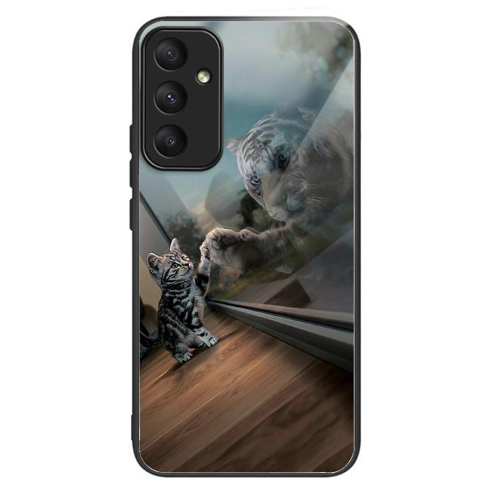 OEM - Samsung Galaxy A35 5G Skärmskydd Härdat Glas - Spegel Katt