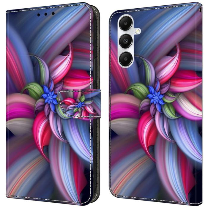 OEM - Samsung Galaxy A35 5G Skal 3D Mönstertryck Konstläder - Färgglada Blommor