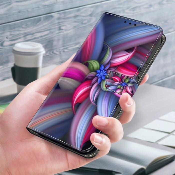 OEM - Samsung Galaxy A35 5G Skal 3D Mönstertryck Konstläder - Färgglada Blommor