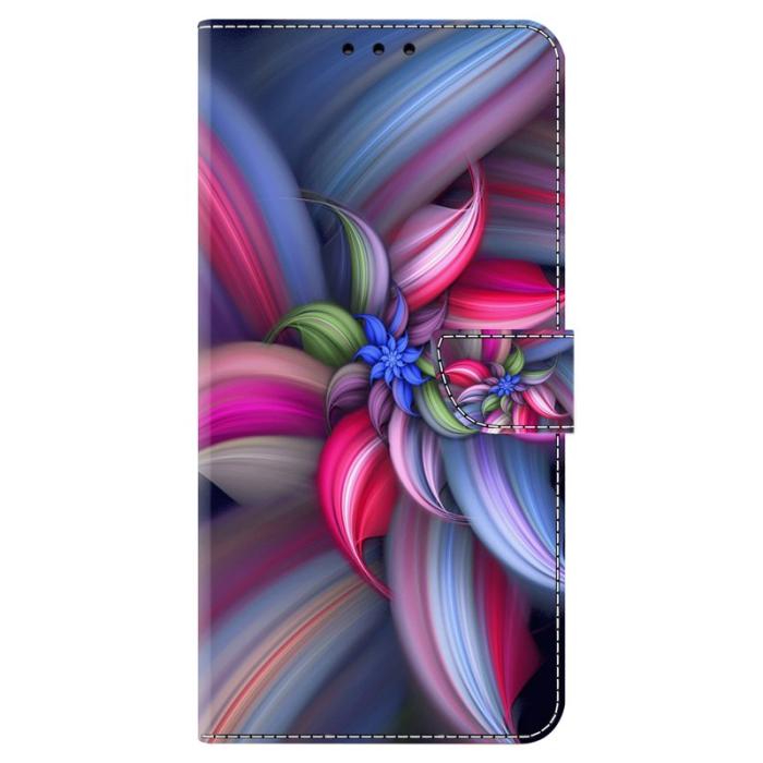OEM - Samsung Galaxy A35 5G Skal 3D Mönstertryck Konstläder - Färgglada Blommor
