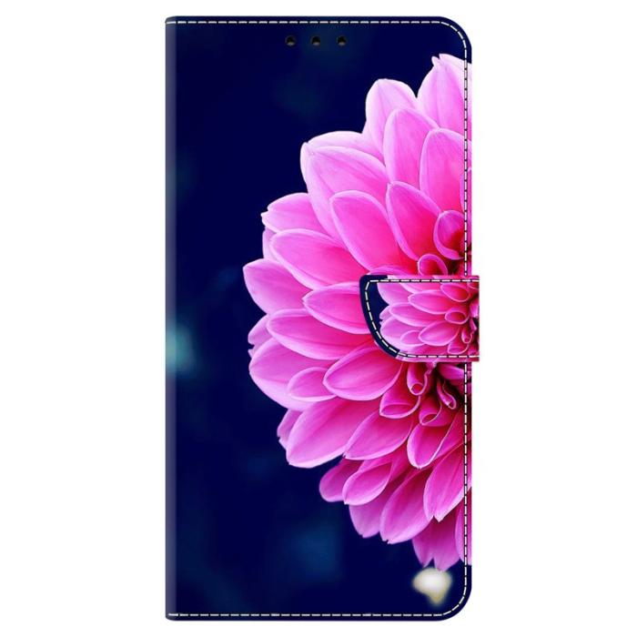 OEM - Samsung Galaxy A35 5G Skal 3D Mönstertryck Konstläder - Rosa Blommor