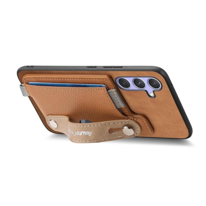 OEM - Samsung Galaxy A35 5G Skal Äkta Läder Magnetiskt - Brun