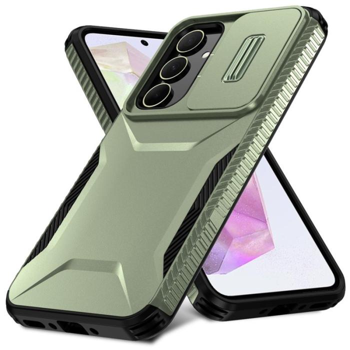 OEM - Samsung Galaxy A35 5G Skal Drop Skydd TPU+PC - Grön