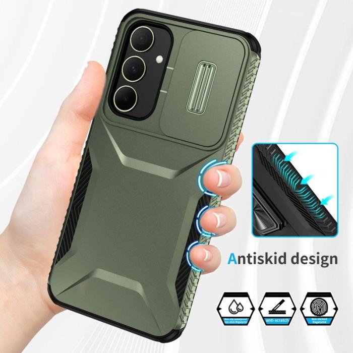 OEM - Samsung Galaxy A35 5G Skal Drop Skydd TPU+PC - Grön