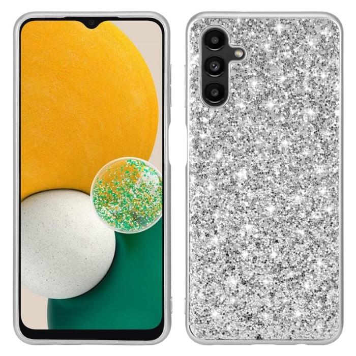 OEM - Samsung Galaxy A35 5G Skal Elektroplätering TPU Glittrande - Silver