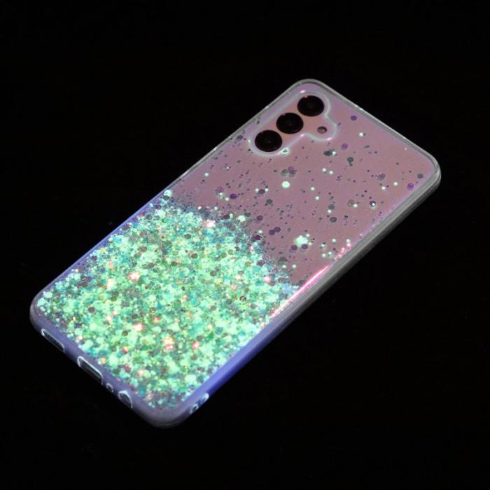 OEM - Samsung Galaxy A35 5G Skal Epoxy TPU Glitter - Grön