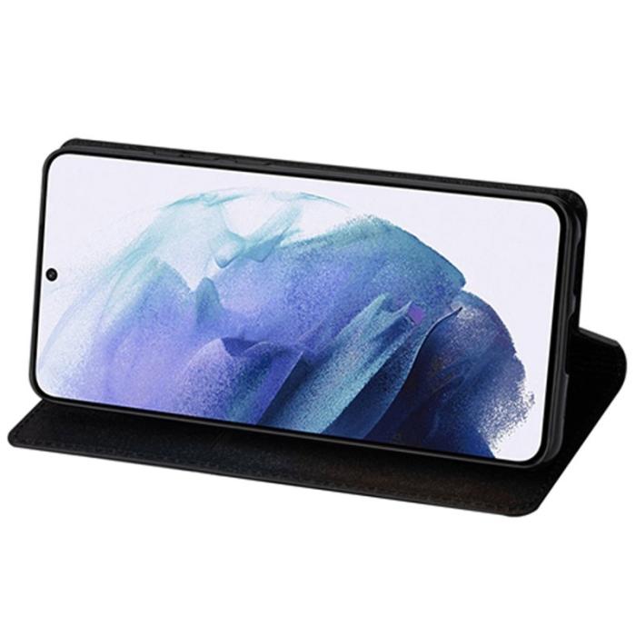 OEM - Samsung Galaxy A35 5G Skal Glittrig PU Läder + TPU - Svart