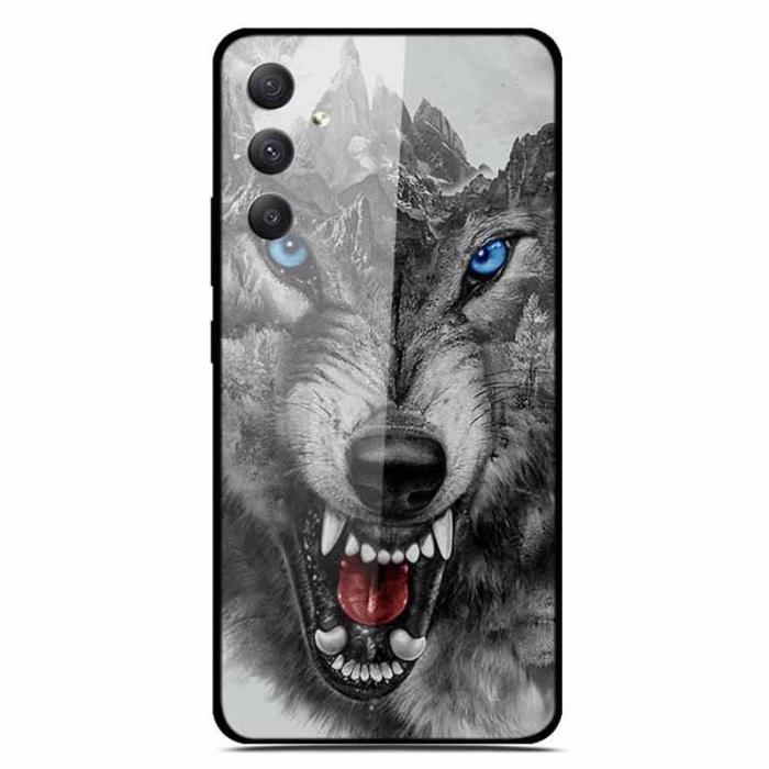 OEM - Samsung Galaxy A35 5G Skal Härdat Glas Mönstertryck - Bergsvarg