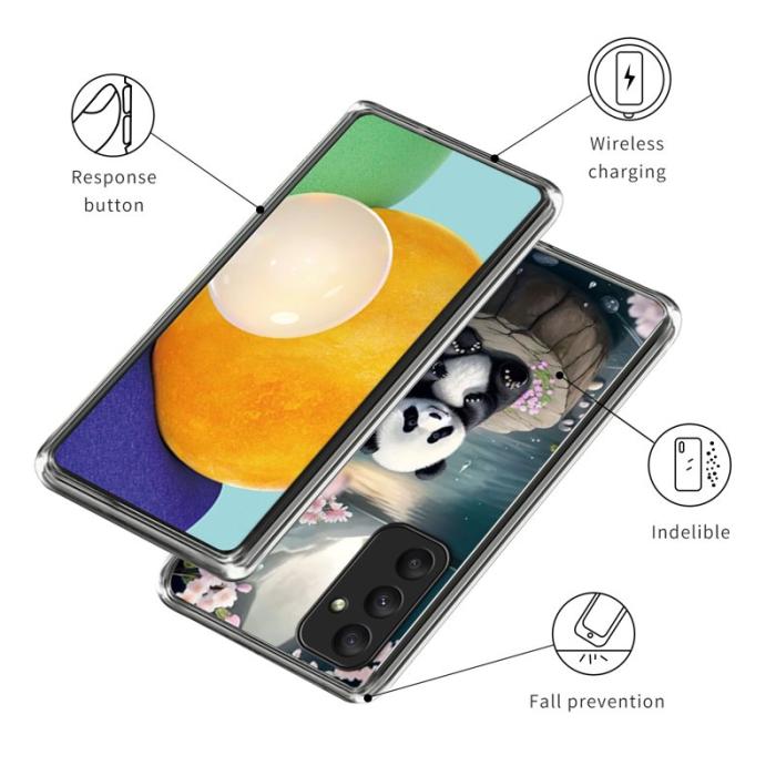 OEM - Samsung Galaxy A35 5G Skal IMD Mönster Tryckt Stöttålig TPU - Panda