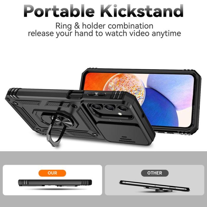 OEM - Samsung Galaxy A35 5G Skal Kameraskydd Stöd Shockproof - Svart