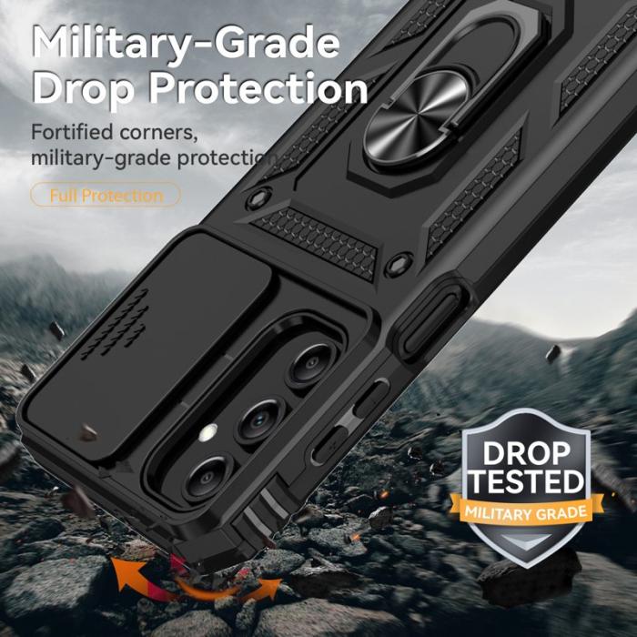 OEM - Samsung Galaxy A35 5G Skal Kameraskydd Stöd Shockproof - Svart