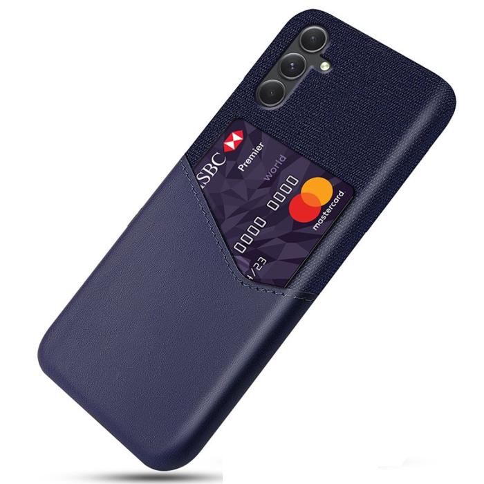 OEM - Samsung Galaxy A35 5G Skal Konstläder Slim-Fit - Blå