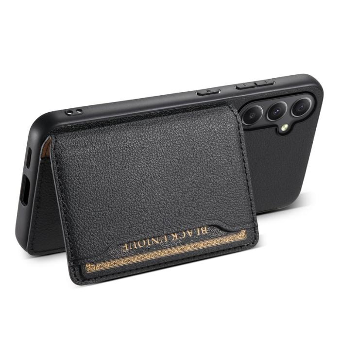 OEM - Samsung Galaxy A35 5G Skal Läder + Plast Hybrid - Svart