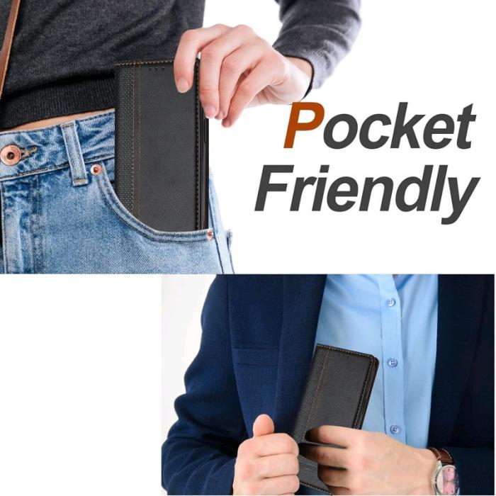 OEM - Samsung Galaxy A35 5G Skal Läder Ställfunktion - Svart