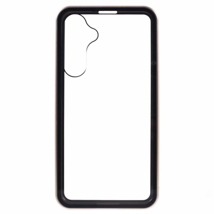 OEM - Samsung Galaxy A35 5G Skal Magnetiskt Härdat Glas Dubbel-Sidig - Guld