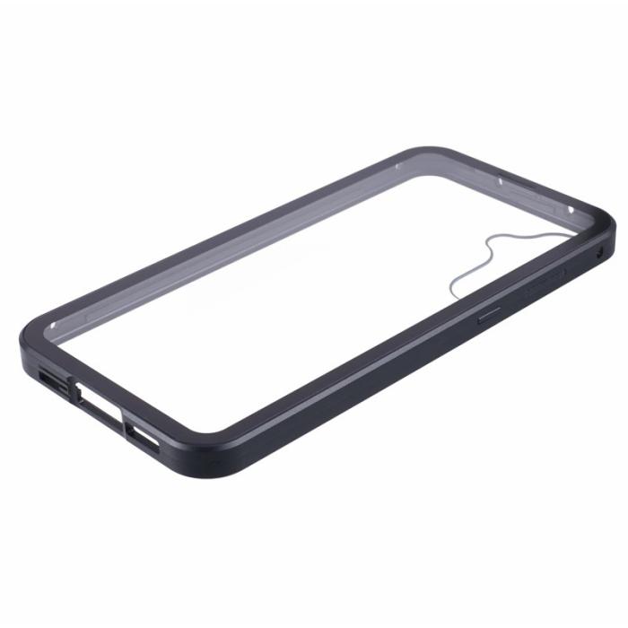 OEM - Samsung Galaxy A35 5G Skal Magnetiskt Härdat Glas Dubbel-Sidig - Svart