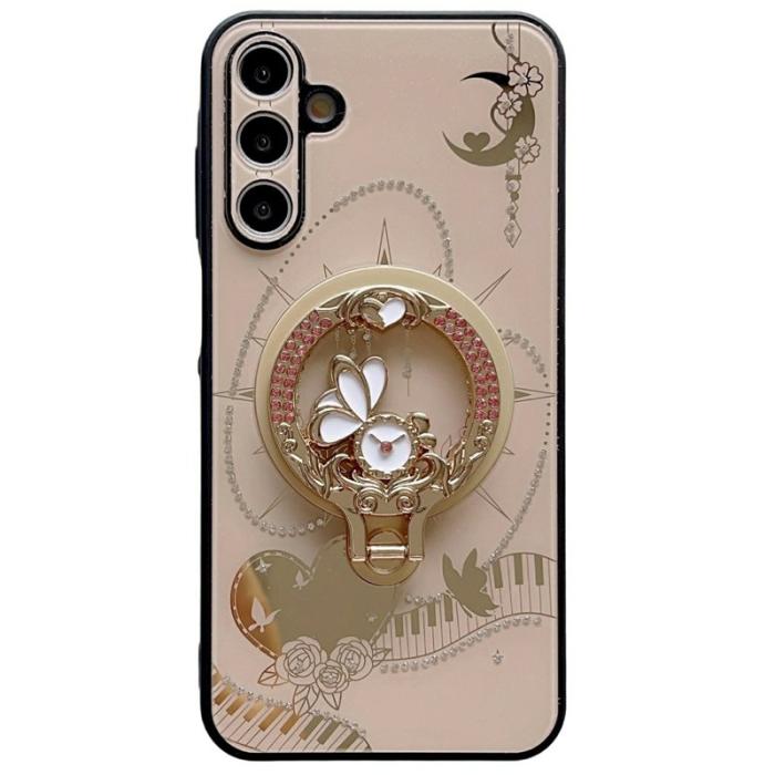 OEM - Samsung Galaxy A35 5G Skal Magnetiskt Kickstand TPU + PC - Guld