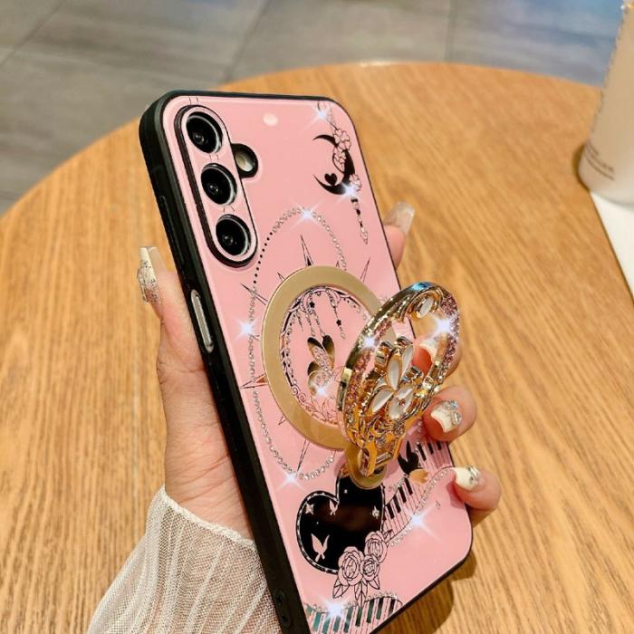 OEM - Samsung Galaxy A35 5G Skal Magnetiskt Kickstand TPU + PC - Guld