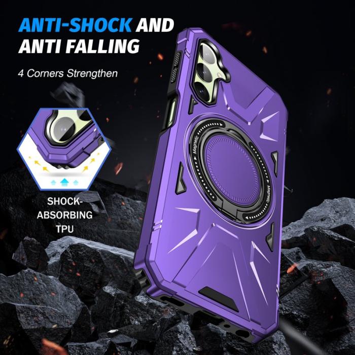 OEM - Samsung Galaxy A35 5G Skal Magnetiskt Ringfäste TPU+PC - Lila