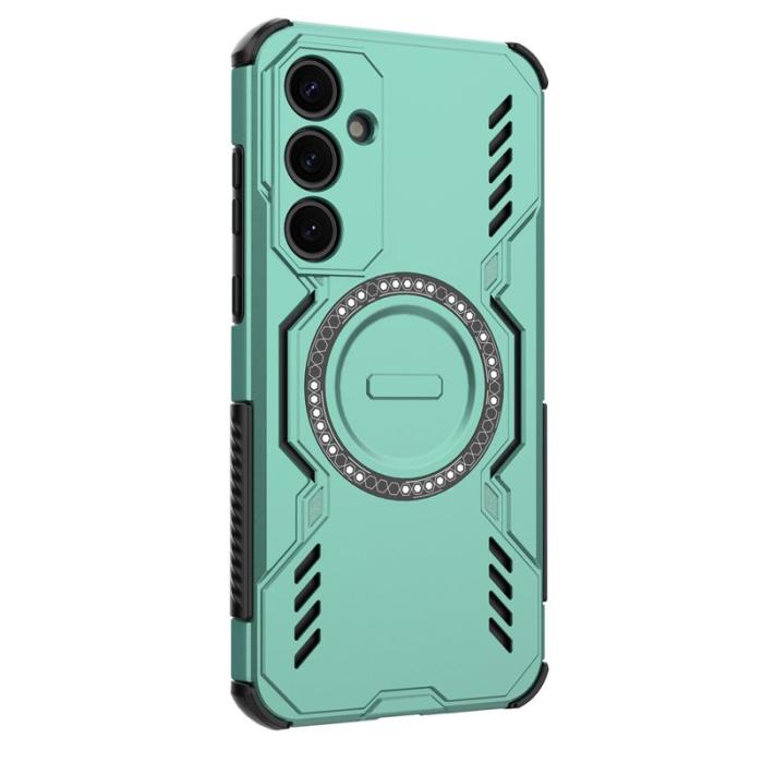 OEM - Samsung Galaxy A35 5G Skal Magnetiskt Skydd PC + TPU - Grön