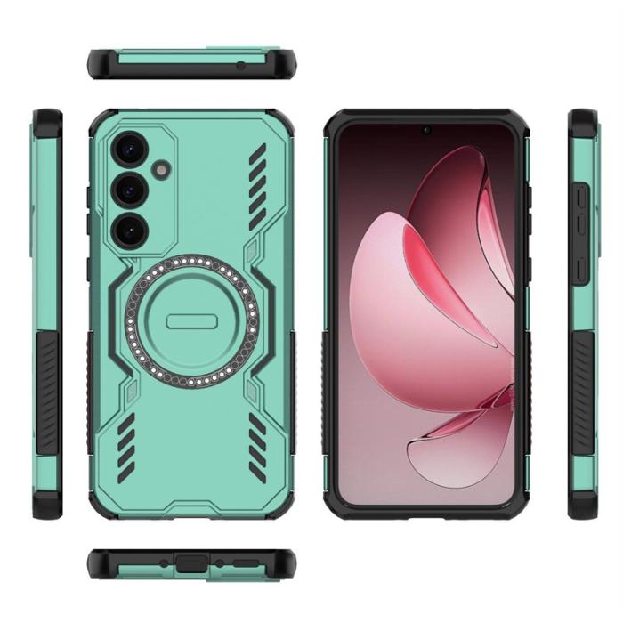 OEM - Samsung Galaxy A35 5G Skal Magnetiskt Skydd PC + TPU - Grön