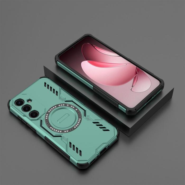 OEM - Samsung Galaxy A35 5G Skal Magnetiskt Skydd PC + TPU - Grön