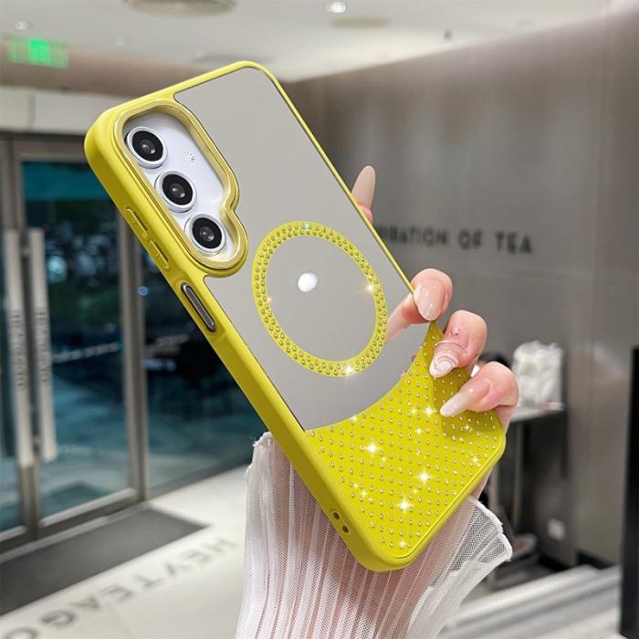 OEM - Samsung Galaxy A35 5G Skal Magnetiskt TPU + PC Stöttåligt - Gulgrön