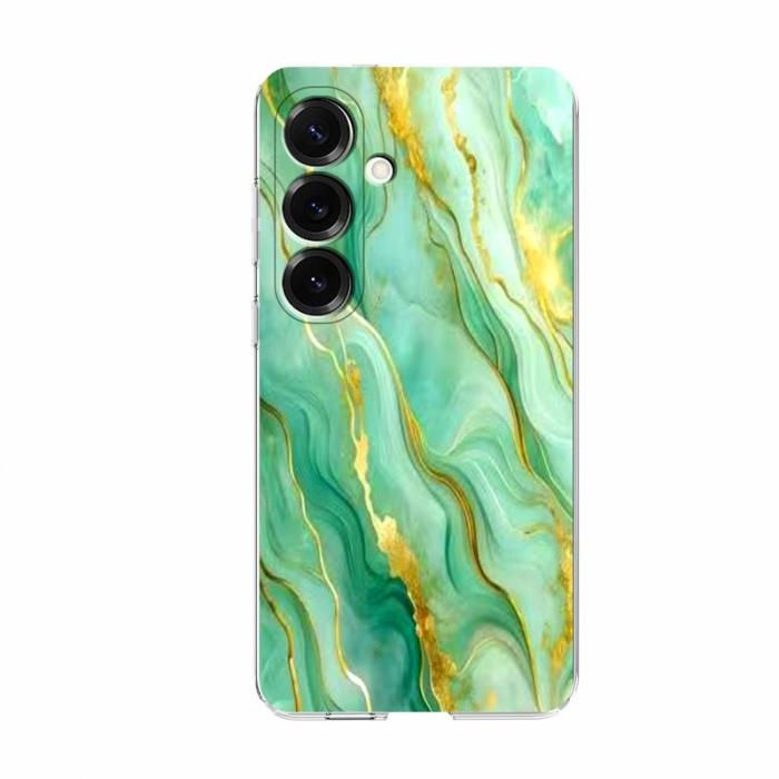 OEM - SAMSUNG Galaxy A35 5G Skal Marmortryck Mjuk TPU - Grön