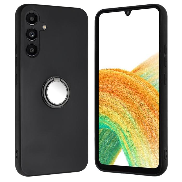 OEM - Samsung Galaxy A35 5G Skal Matte TPU Ringhållare - Svart