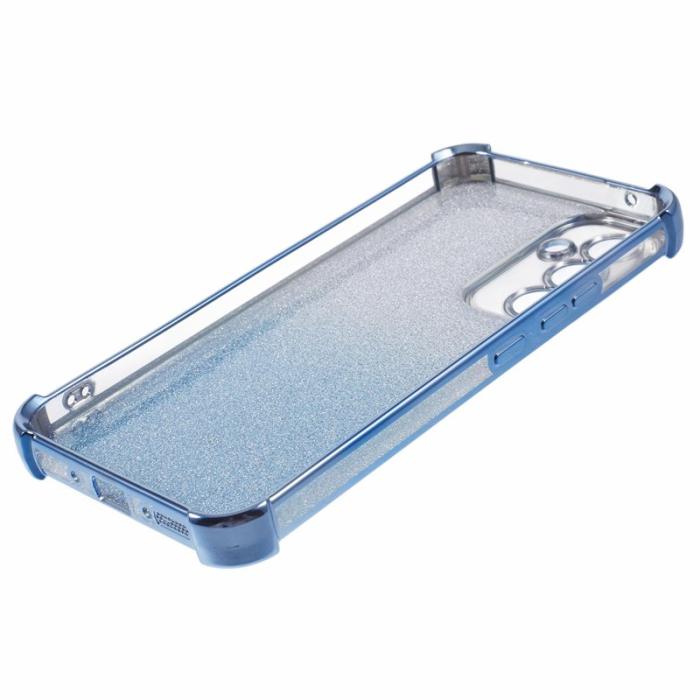 OEM - Samsung Galaxy A35 5G Skal Mjuk TPU Glitter Elektropläterad - Blå