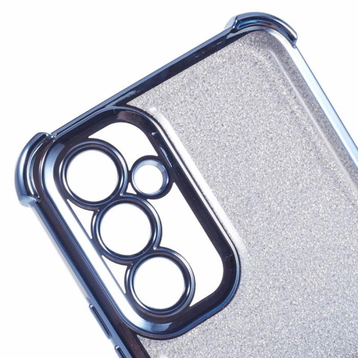 OEM - Samsung Galaxy A35 5G Skal Mjuk TPU Glitter Elektropläterad - Blå