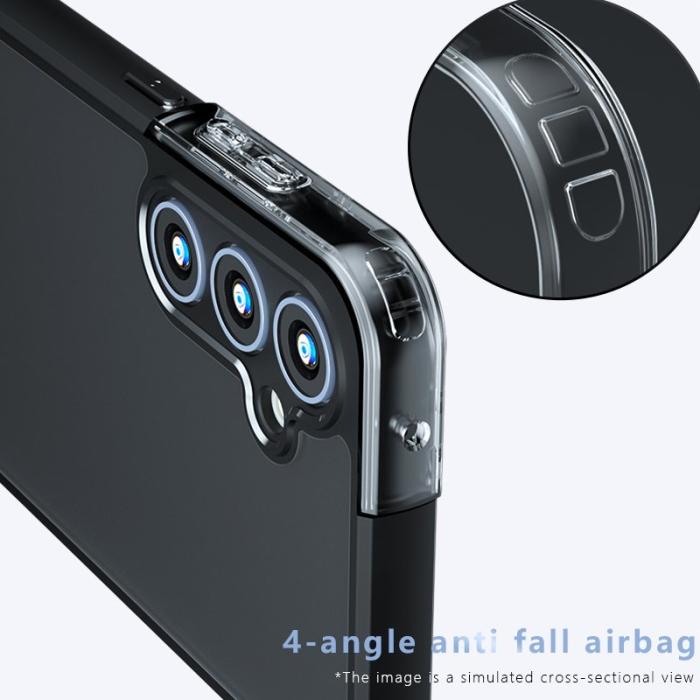 OEM - Samsung Galaxy A35 5G Skal PC+TPU Matt Skydd - Svart