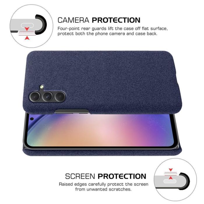 OEM - Samsung Galaxy A35 5G Skal PC+Tyger Stöttålig Mobilskydd - Blå