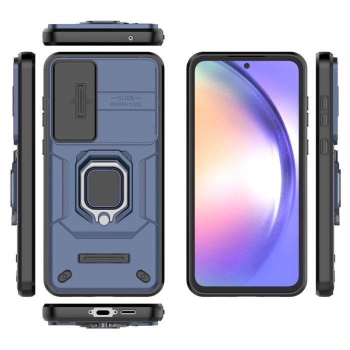 OEM - Samsung Galaxy A35 5G Skal Plast Anti-drop Skydd - Blå