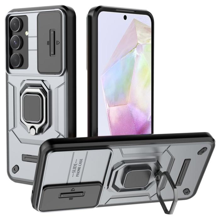 OEM - Samsung Galaxy A35 5G Skal Plast Anti-drop Skydd - Grå