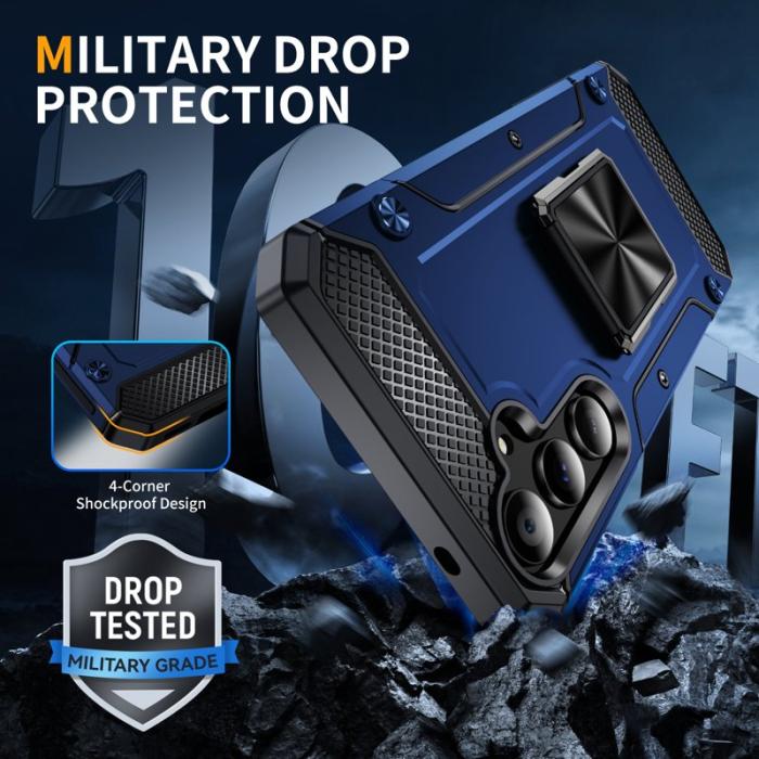 OEM - Samsung Galaxy A35 5G Skal Plast Drop Skydd - Blå