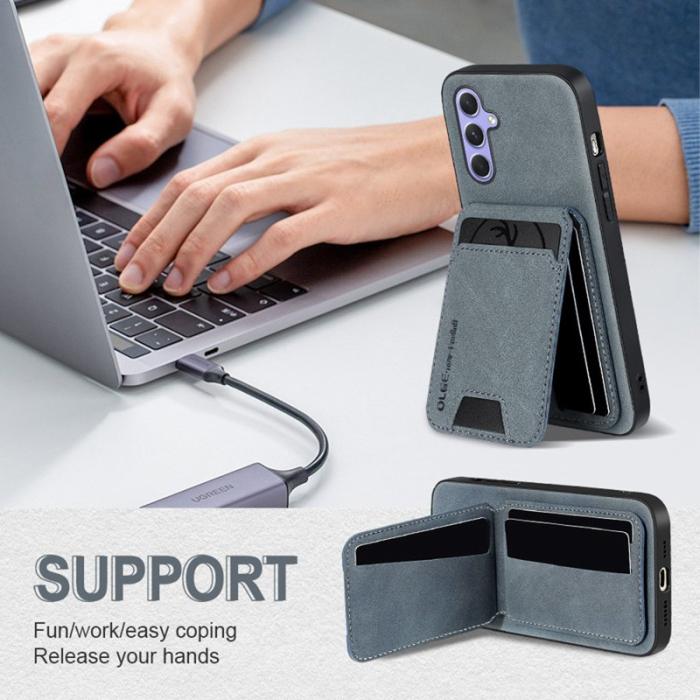 OEM - Samsung Galaxy A35 5G Skal Plast Fodral Kickstand - Grå