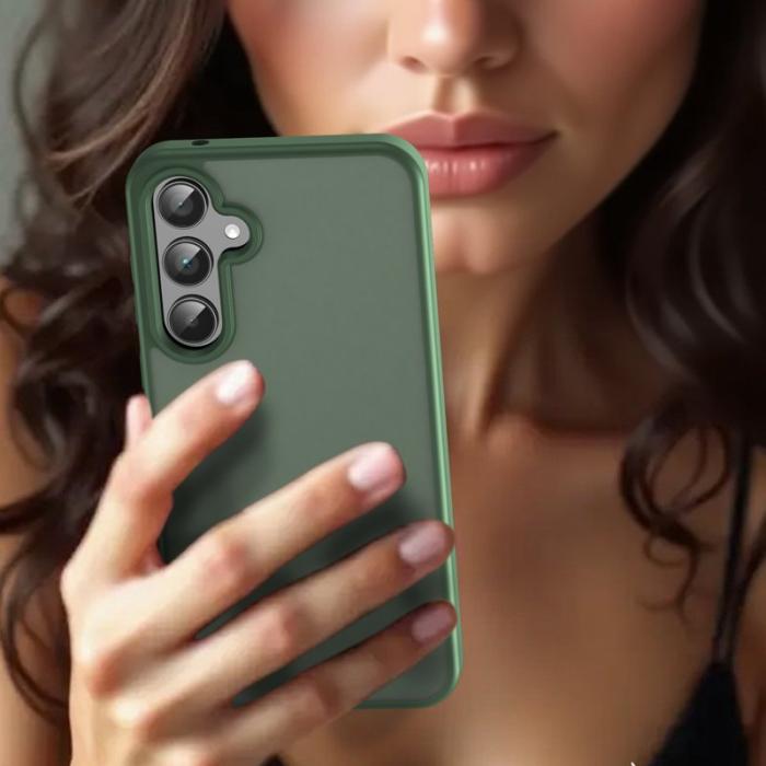 OEM - Samsung Galaxy A35 5G Skal Plast Matt Anti-Drop - Olivgrön